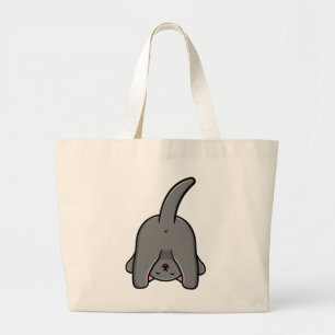 NAUGHTY CAT BACK DESIGN GROTE TOTE BAG
