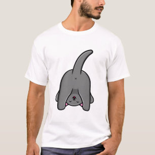 NAUGHTY CAT BACK DESIGN T-SHIRT