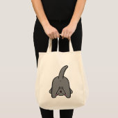 NAUGHTY CAT BACK DESIGN TOTE BAG (Voorkant (product))