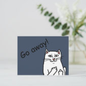 Naughty Cat Briefkaart (Staand voorkant)