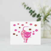 Naughty Cat Briefkaart (Staand voorkant)