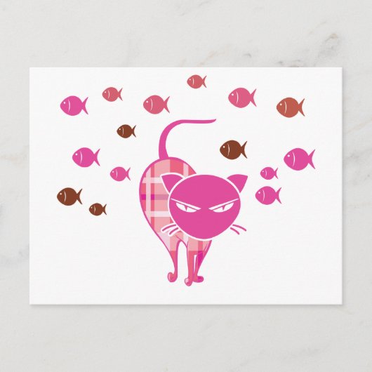 Naughty Cat Briefkaart (Voorkant)