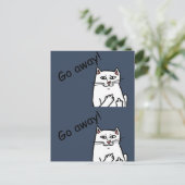 Naughty Cat Briefkaart (Staand voorkant)