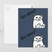 Naughty Cat Briefkaart (Voorkant / Achterkant)