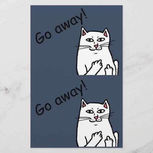 Naughty Cat Briefpapier (Voorkant)