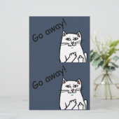 Naughty Cat Briefpapier (Staand voorkant)