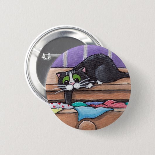 Naughty Cat Button (Voorkant /achterkant)