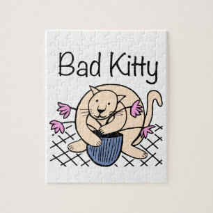 Naughty Cat Cartoon Legpuzzel