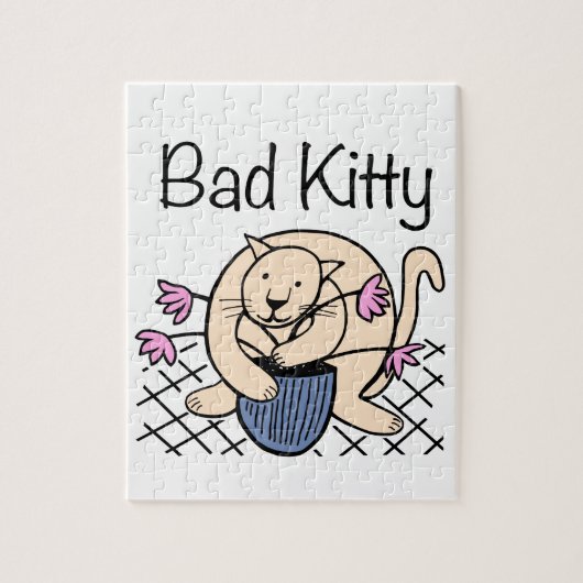Naughty Cat Cartoon Legpuzzel (Verticaal)