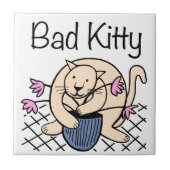 Naughty Cat Cartoon Tegeltje (Voorkant)
