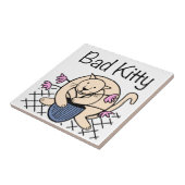 Naughty Cat Cartoon Tegeltje (Zijkant)