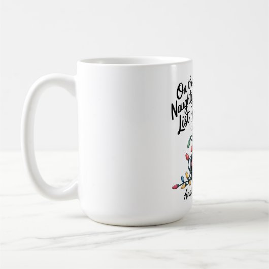 Naughty Cat Christmas Mug – Funny Santa Hat Koffiemok (Links)