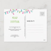 Naughty Cat Funny Beste Santa Letter Fotokat Naam Feestdagenkaart (Achterkant)