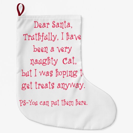 Naughty Cat Grote Kerstsok (Voorkant)
