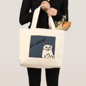 Naughty Cat Grote Tote Bag (Voorkant (product))