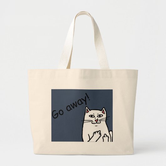 Naughty Cat Grote Tote Bag (Voorkant)
