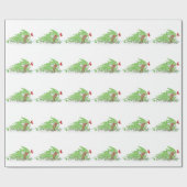 Naughty Cat kerstboom Funny Holiday Humor Cadeaupapier (Vlak)