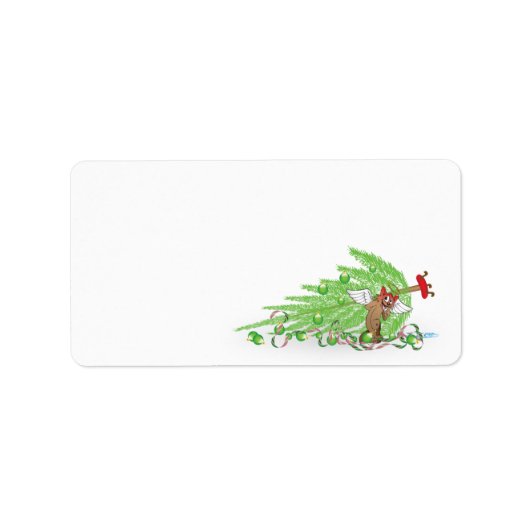 Naughty Cat Kerstmis Envelope Labels (Voorkant)