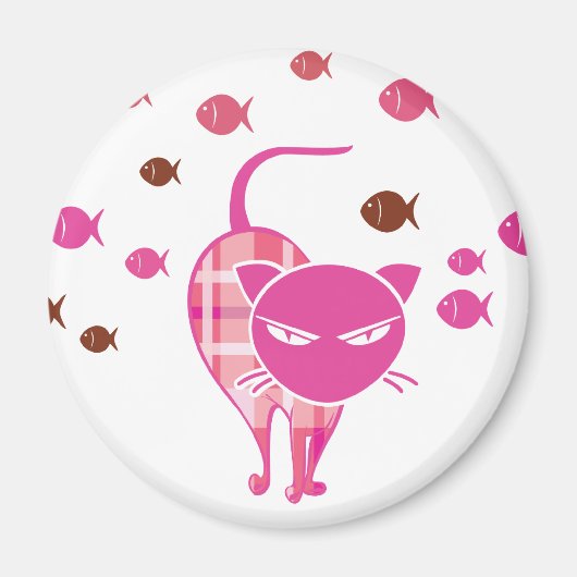 Naughty Cat Magneet (Voorkant)