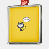 Naughty Cat Metalen Ornament (Links)