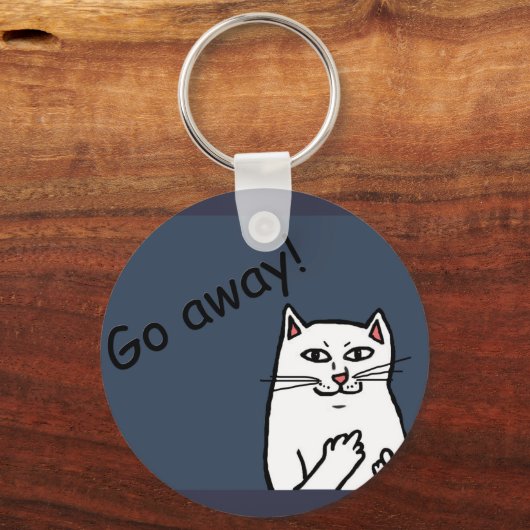 Naughty Cat Sleutelhanger (Voorkant)