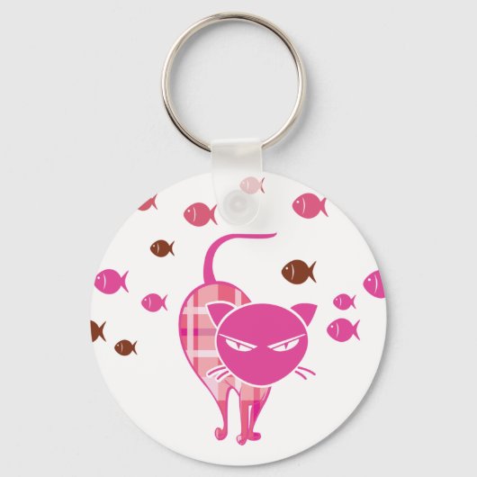 Naughty Cat Sleutelhanger (Voorkant)