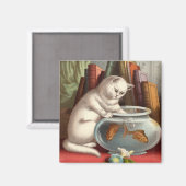 Naughty Cats - Gevist kat koelkastmagneet Magneet (Voorkant / Achterkant)