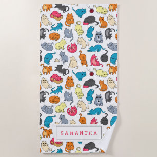 Naughty Cats Kittens Crowd Persoonlijk Strandlaken