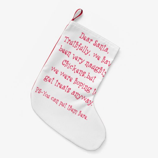 Naughty Chickens Kleine Kerstsok (Voorkant (Hangend))