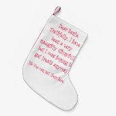 Naughty Chinchilla Kleine Kerstsok (Voorkant (Hangend))