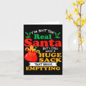 Naughty Christmas For Men Huge Package Sack Dirty  Kaart (Gele Bloem)