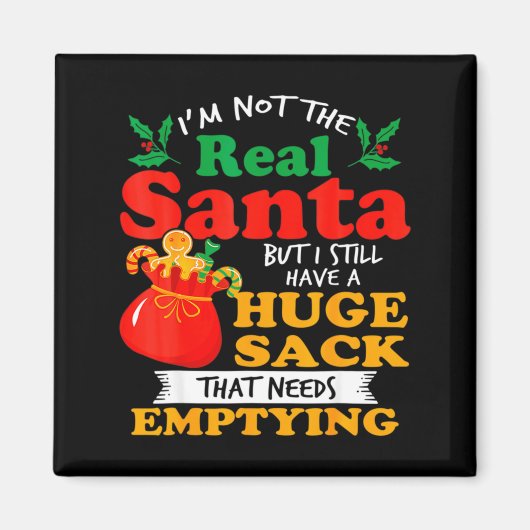 Naughty Christmas For Men Huge Package Sack Dirty Magneet (Voorkant)