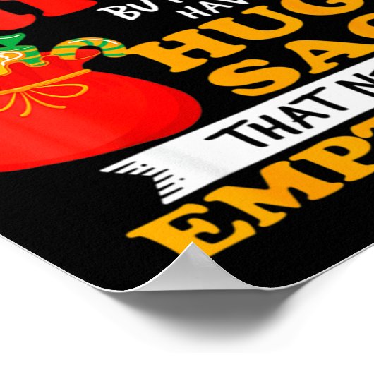 Naughty Christmas For Men Huge Package Sack Dirty  Poster (Hoek)