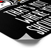 Naughty Christmas Gezegde Dirty Snowman Cartoon Ug Poster (Hoek)