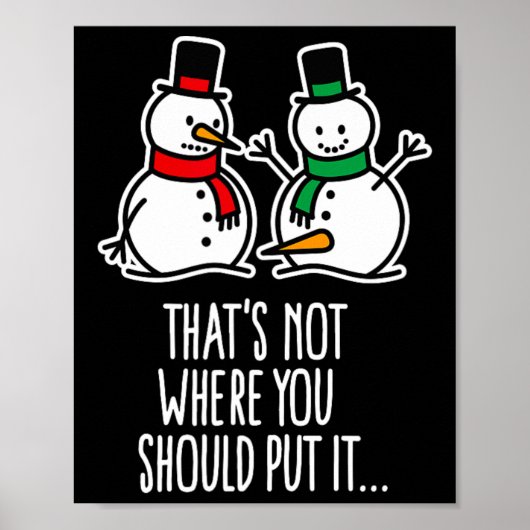Naughty Christmas Gezegde Dirty Snowman Cartoon Ug Poster (Voorkant)