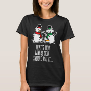 Naughty Christmas Gezegde Dirty Snowman Cartoon Ug T-shirt