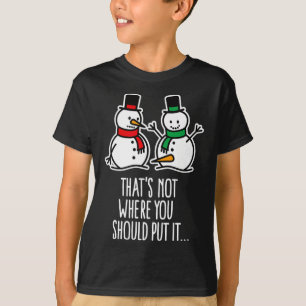 Naughty Christmas Gezegde Dirty Snowman Cartoon Ug T-shirt