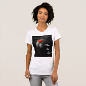 Naughty Christmas Santa Joke Dames T-shirt (Voorkant volledig)
