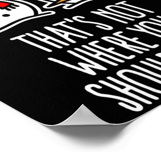 Naughty Christmas Saying Dirty Snowman Cartoon Ugl Poster (Hoek)