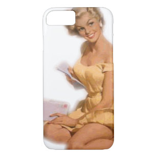  Naughty Classie Blonde Pin Up Girl Case-Mate iPhone Case
