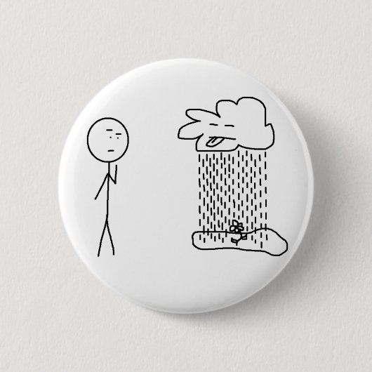 Naughty Cloud in Sky Ronde Button 5,7 Cm (Voorkant)
