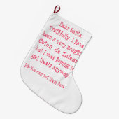 Naughty Coton de Tulear Grote Kerstsok (Voorkant (Hangend))