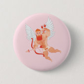Naughty Cupid Ronde Button 5,7 Cm (Voorkant)