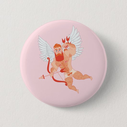 Naughty Cupid Ronde Button 5,7 Cm (Voorkant)