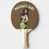 NAUGHTY CURVY GIRL PING PONG PADDLE TAFELTENNISBATJE (Voorkant)