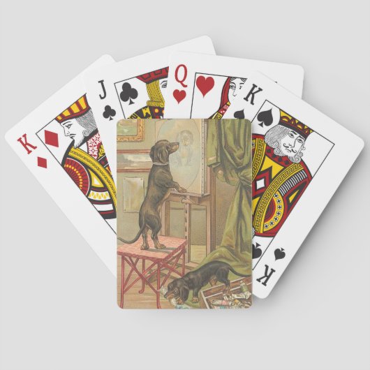 Naughty Dachshunds Dog Playing Cards Speelkaarten (Achterkant)