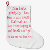 Naughty Dalmatian Grote Kerstsok (Voorkant)
