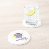 Naughty de hele nacht. zandsteen onderzetter (Zijkant)