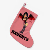 NAUGHTY DEVIL GIRL CHRISTMAS STOCKINGS KLEINE KERSTSOK (Voorkant (Hangend))