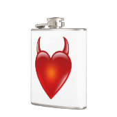 Naughty Devil Heart met Horns Heupfles (Links)